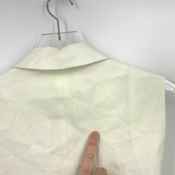 Nicholas Jennifer Vest 0 Sleeveless Button Front Belted Waist Pocket Collar - Picture 10 of 11